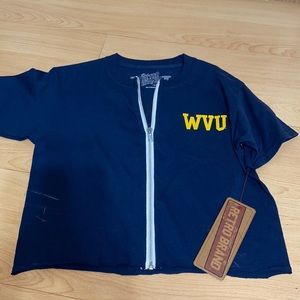 NWT West Virginia Zippered Crop Top